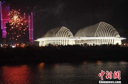 图为广西文化艺术中心夜景 宋延康 摄